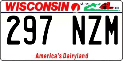 WI license plate 297NZM