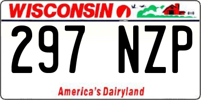 WI license plate 297NZP