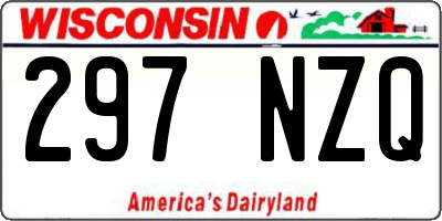 WI license plate 297NZQ
