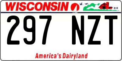 WI license plate 297NZT