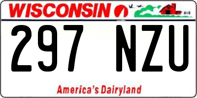 WI license plate 297NZU