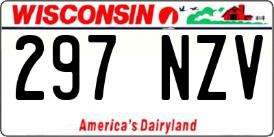 WI license plate 297NZV