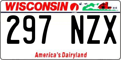 WI license plate 297NZX