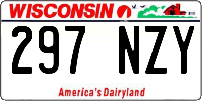 WI license plate 297NZY