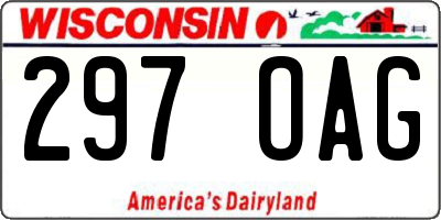 WI license plate 297OAG