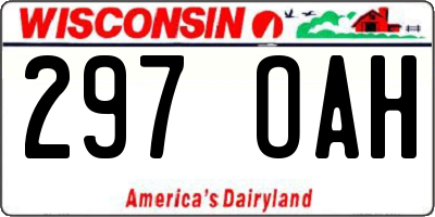 WI license plate 297OAH