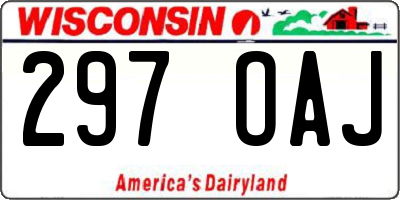 WI license plate 297OAJ