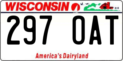 WI license plate 297OAT