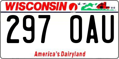 WI license plate 297OAU