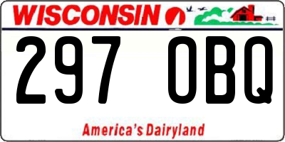 WI license plate 297OBQ