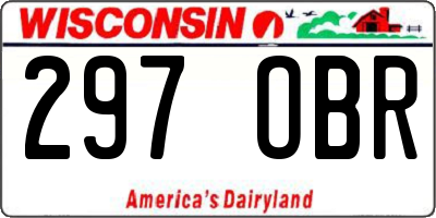 WI license plate 297OBR