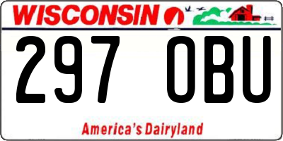 WI license plate 297OBU