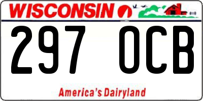 WI license plate 297OCB