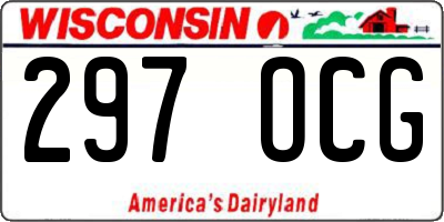 WI license plate 297OCG