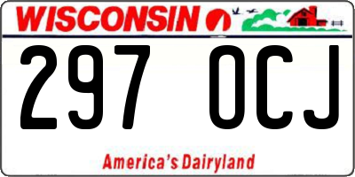 WI license plate 297OCJ