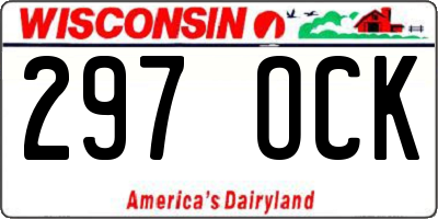 WI license plate 297OCK