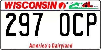 WI license plate 297OCP