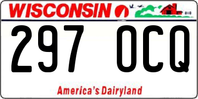 WI license plate 297OCQ