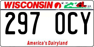 WI license plate 297OCY