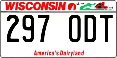 WI license plate 297ODT