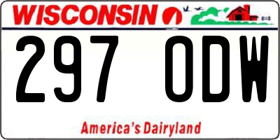 WI license plate 297ODW