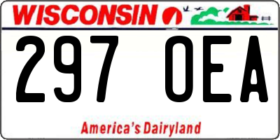 WI license plate 297OEA