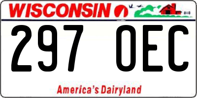 WI license plate 297OEC