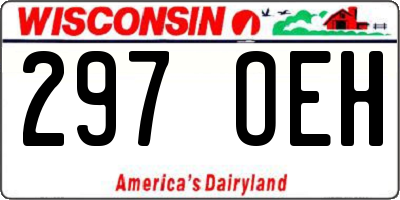 WI license plate 297OEH