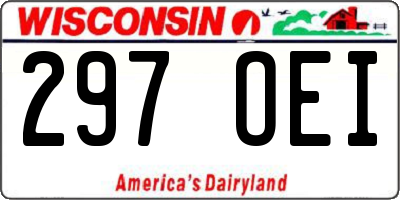 WI license plate 297OEI