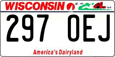 WI license plate 297OEJ