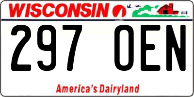 WI license plate 297OEN