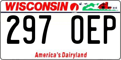 WI license plate 297OEP