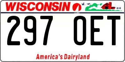WI license plate 297OET