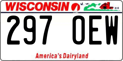 WI license plate 297OEW