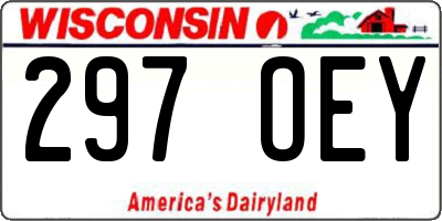 WI license plate 297OEY
