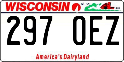 WI license plate 297OEZ