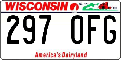 WI license plate 297OFG