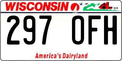 WI license plate 297OFH