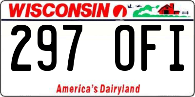 WI license plate 297OFI