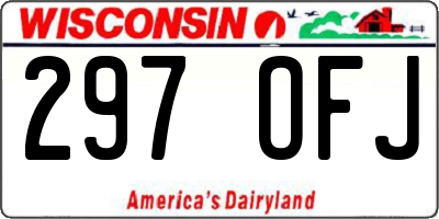 WI license plate 297OFJ