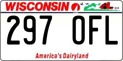 WI license plate 297OFL
