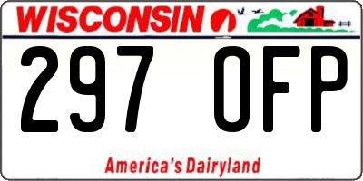WI license plate 297OFP