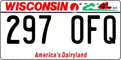 WI license plate 297OFQ