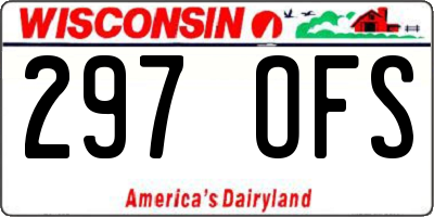 WI license plate 297OFS