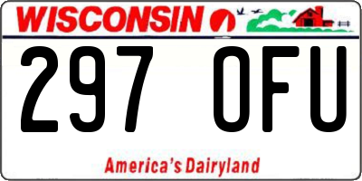 WI license plate 297OFU