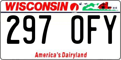 WI license plate 297OFY