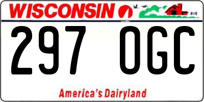 WI license plate 297OGC