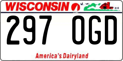 WI license plate 297OGD