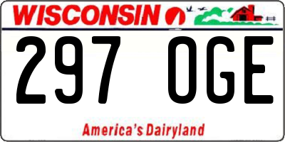 WI license plate 297OGE