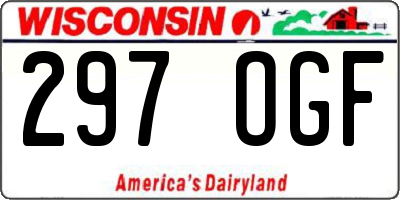 WI license plate 297OGF